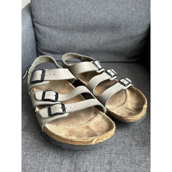 Birki's Shoes - Birkinstock Birki's Size 40 Taupe Canberra 3 Strap Sandals Slingback Ellice US 9